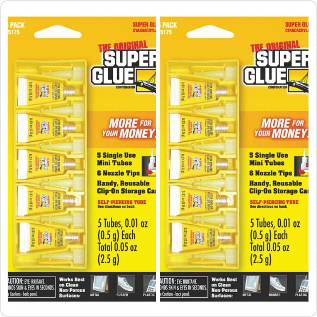 SUPER GLUE 15175-12 Instant Adhesive Mini Tubes, 5 pk