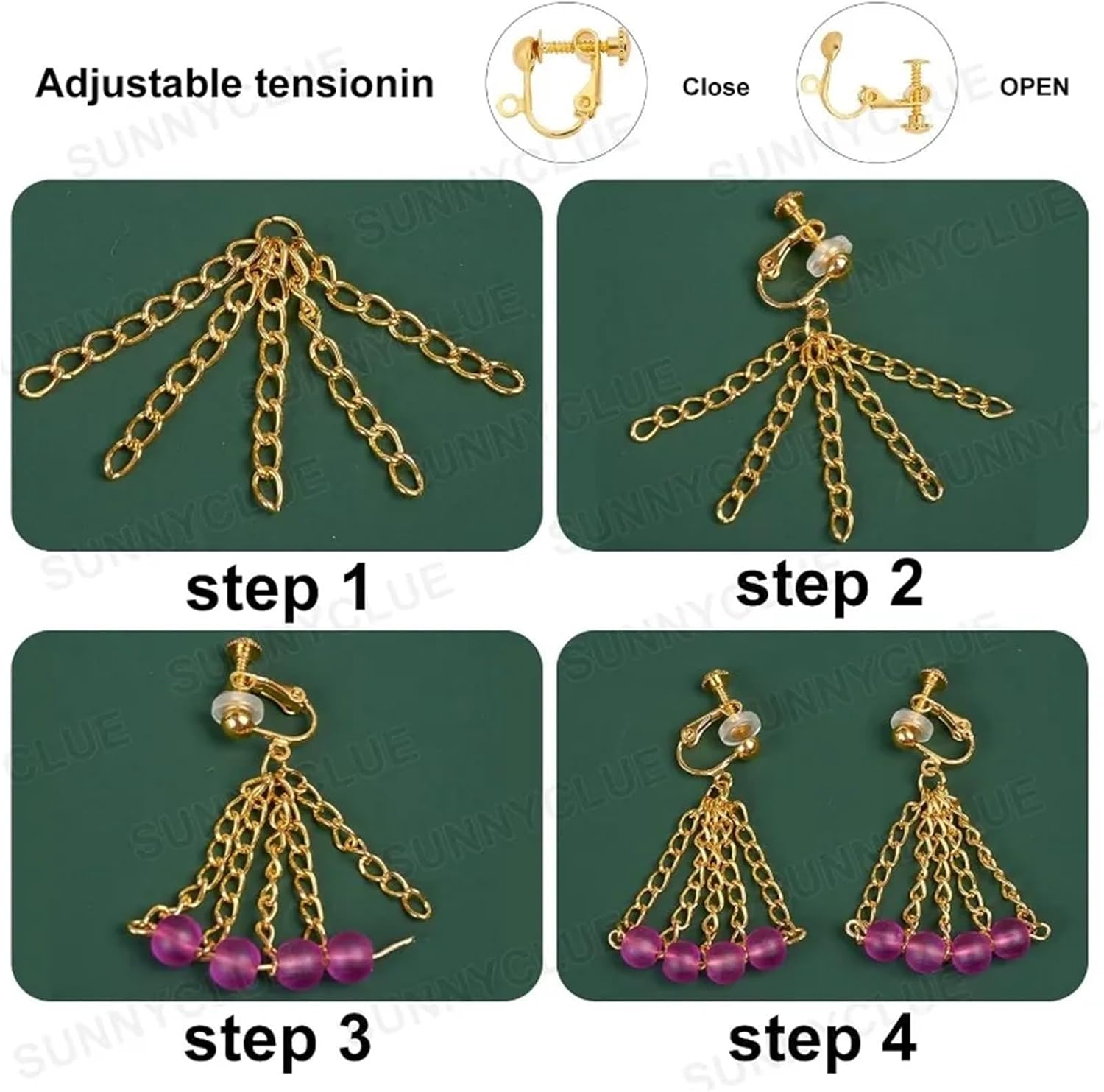 Clip On Earring Backs 2 Box 24Pcs Clip-on Earring Findings Stud Clip On Converter On Dangle Earrings Post Ear Clips Brass(72PCS)