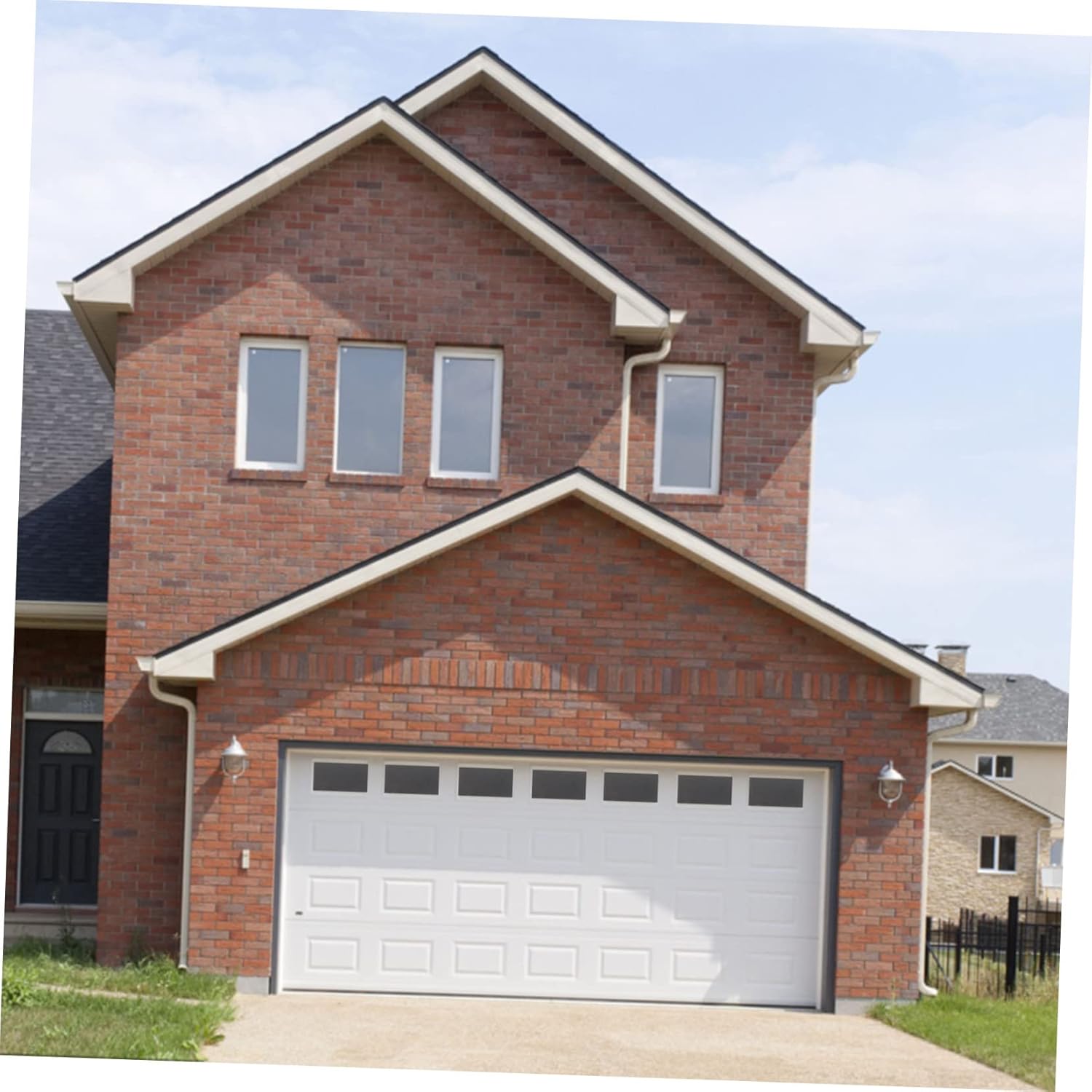 DOITOOL 32pcs Magnetic Garage Door Faux Window Panels Easy to Install Magnetic Sheets for Car Garage Decor Compatible Doors