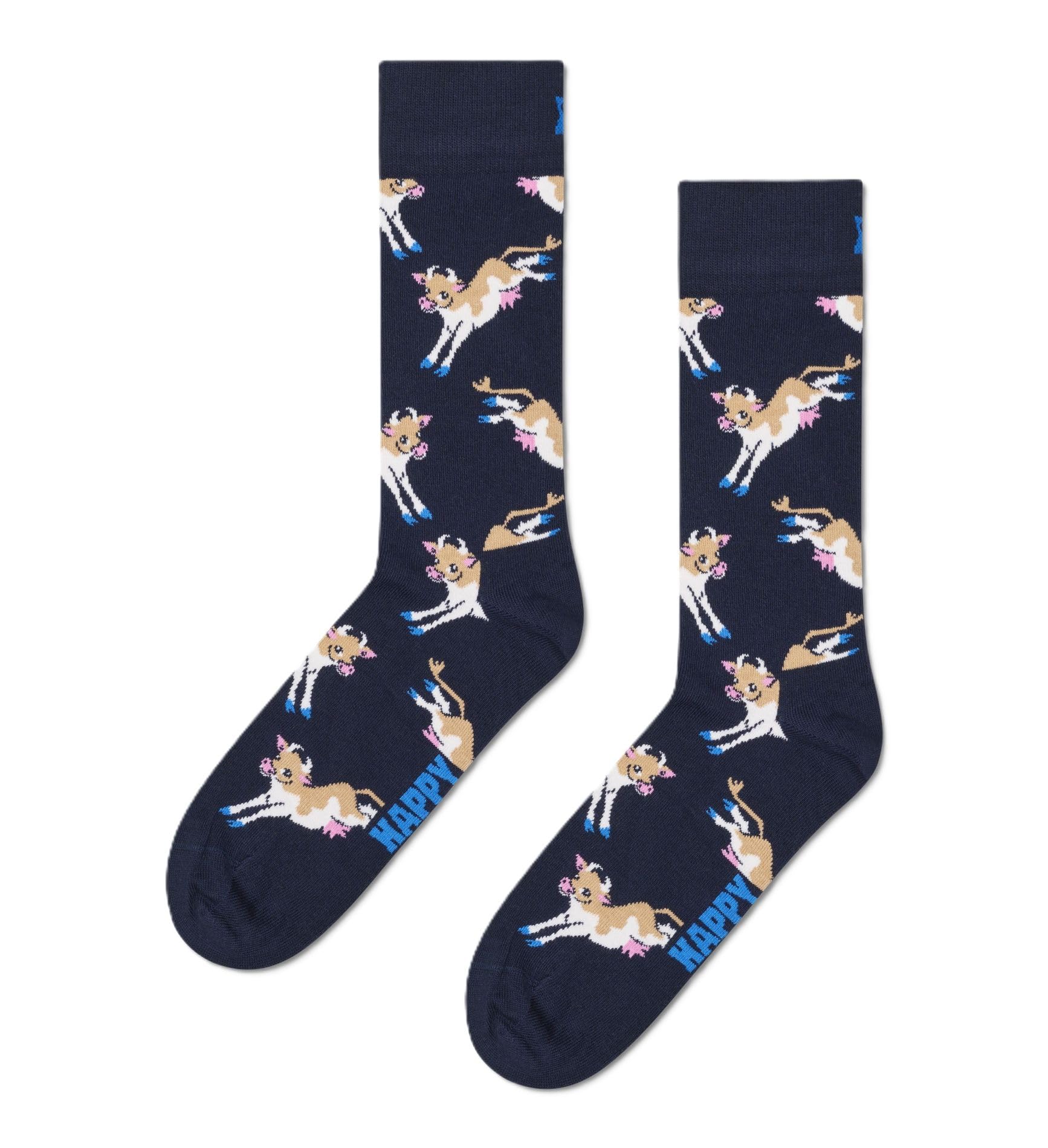 Happy Socks Cow Sock, Navy, 36-40
