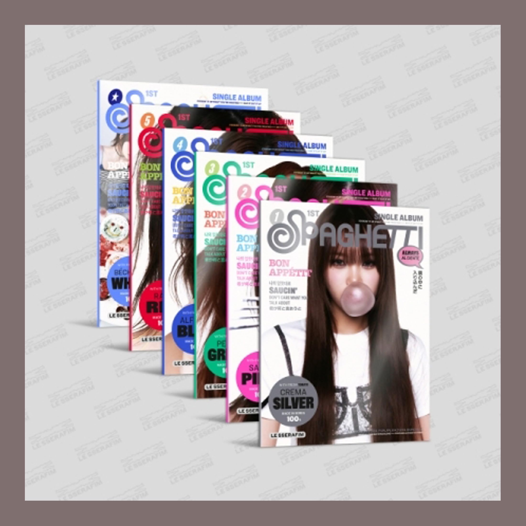 Amazon.com: LE SSERAFIM SPAGHETTI 1st Single Album (COMPACT