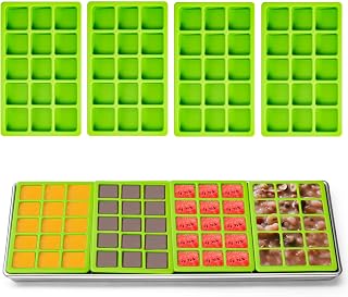 15 Cavity Silicone Tray Dividers for Harvest Right Freeze Dryer Medium and Small Trays, 4 Pieces Green Silicone Trays for Harvest Right Freeze Dryer Accessories
