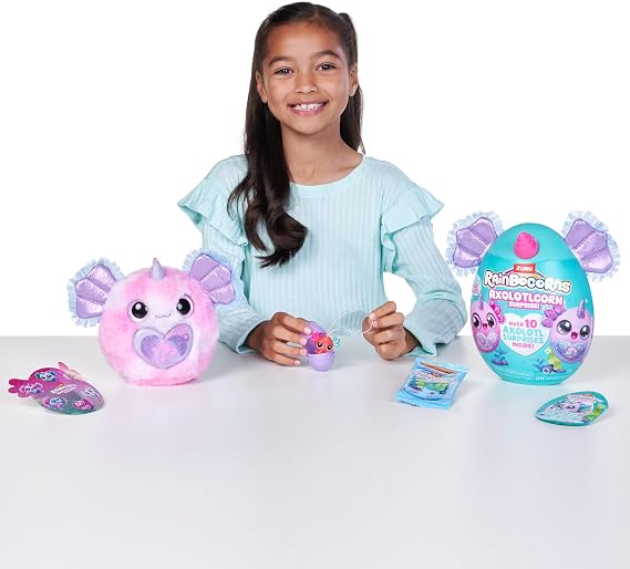 Rainbocorns Axolotlcorn Surprise ZURU, Collection Plush Toy 3+ for Girls