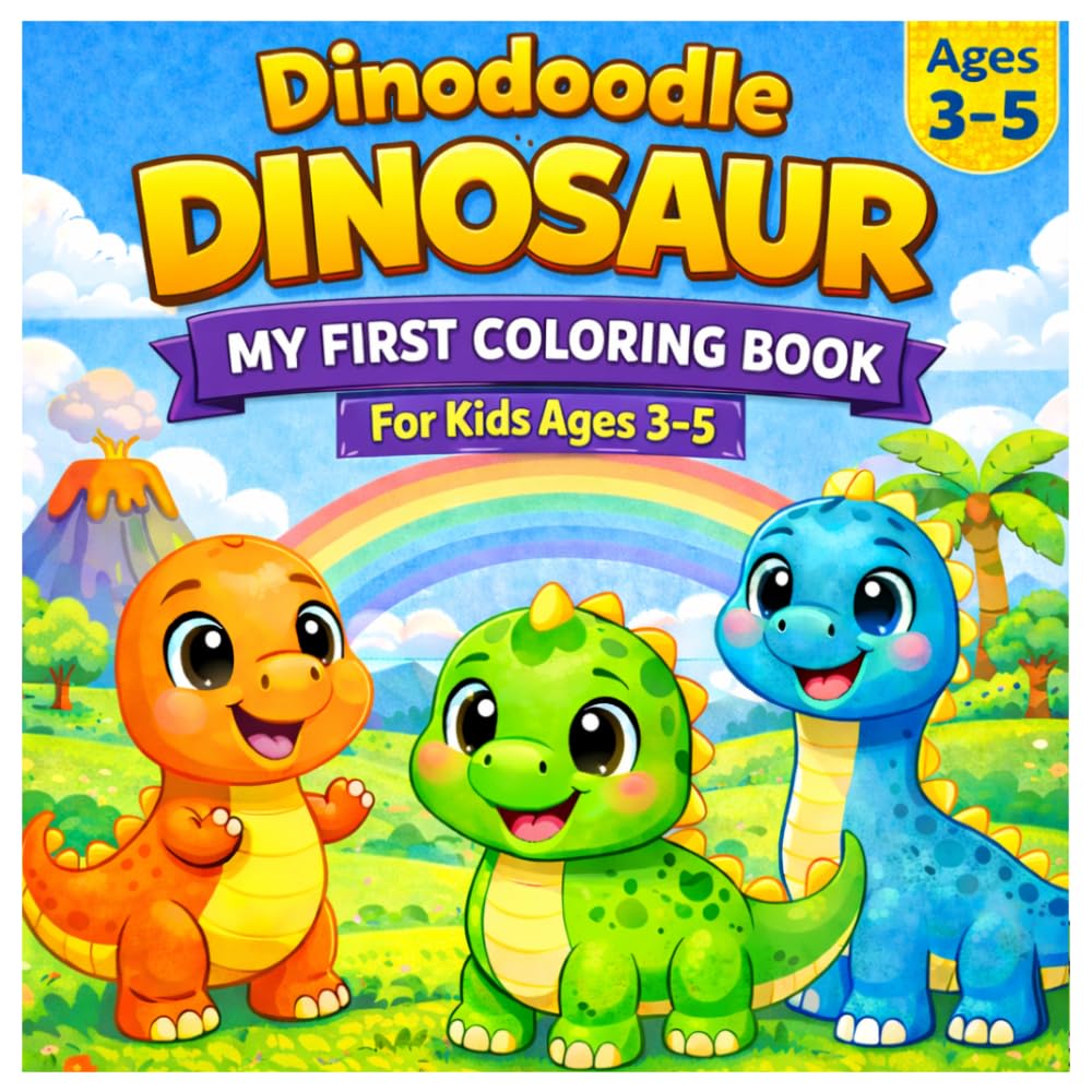 Dinodoodle Dinosaur Activity Book: My First Dinosaur Activity Book for Kids Ages 3–5