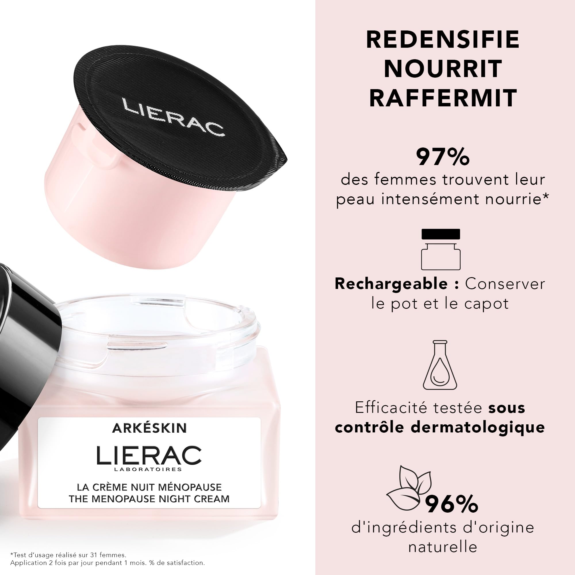 LIERAC Arkeskin The Menopause Night Cream Refill 50 ml, 50 ml (Pack of 1) - Image 2