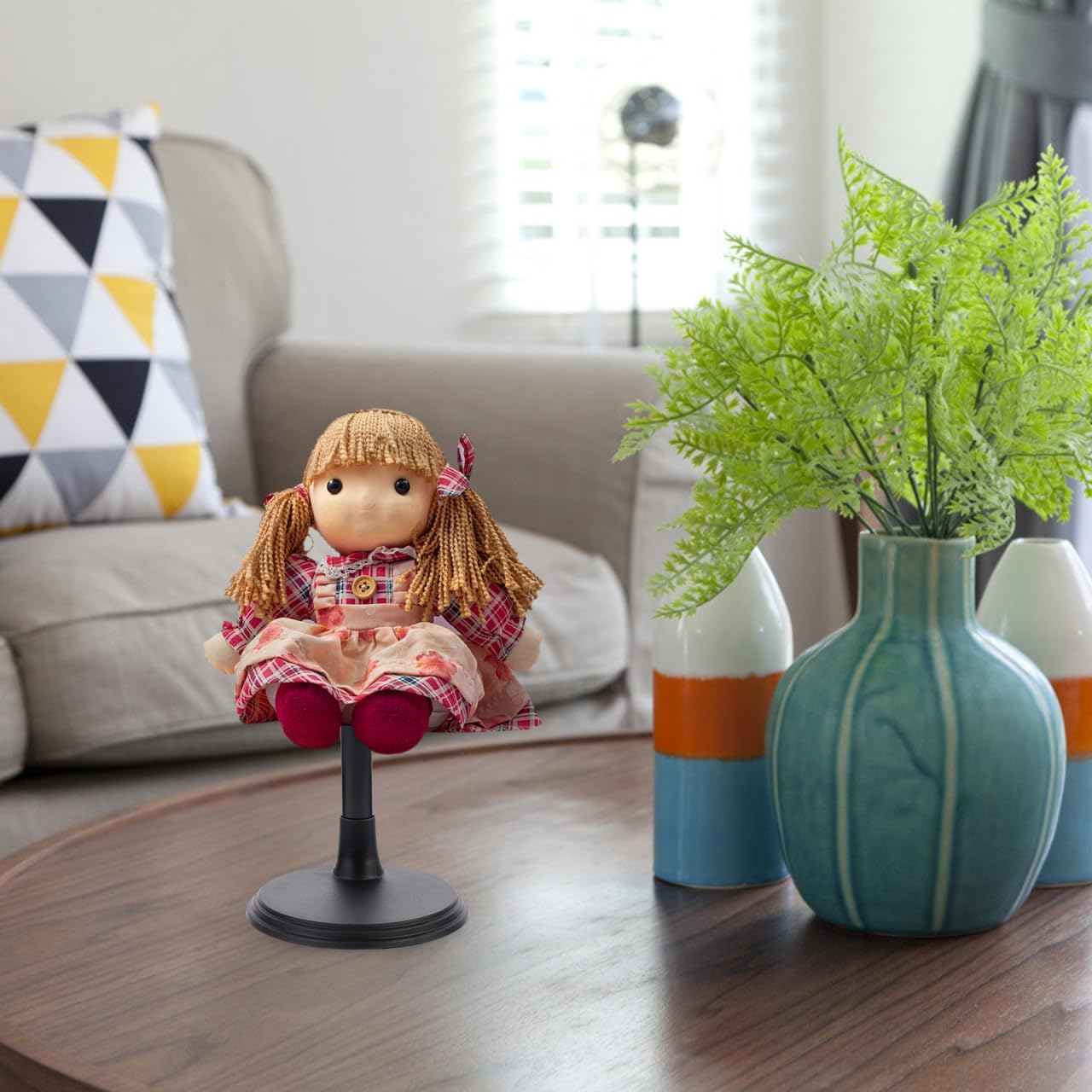 Toyvian Doll Display Racks 2-Pack Standing Brackets with Wide Base for Stable Doll Stands Perfect for 11 Inch Dolls Ideal Holder for Home and Shop Display