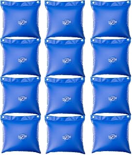 Pool Weight Bags, 12 Pcs Pool Water Bags, Heavy Duty Pool Water Pillow, Durable Swimming Pool Cover Weights, Leak Proof Swimming Pool Hanging Bag, Pool Supplies for Winter Pool Safety Stabilizes