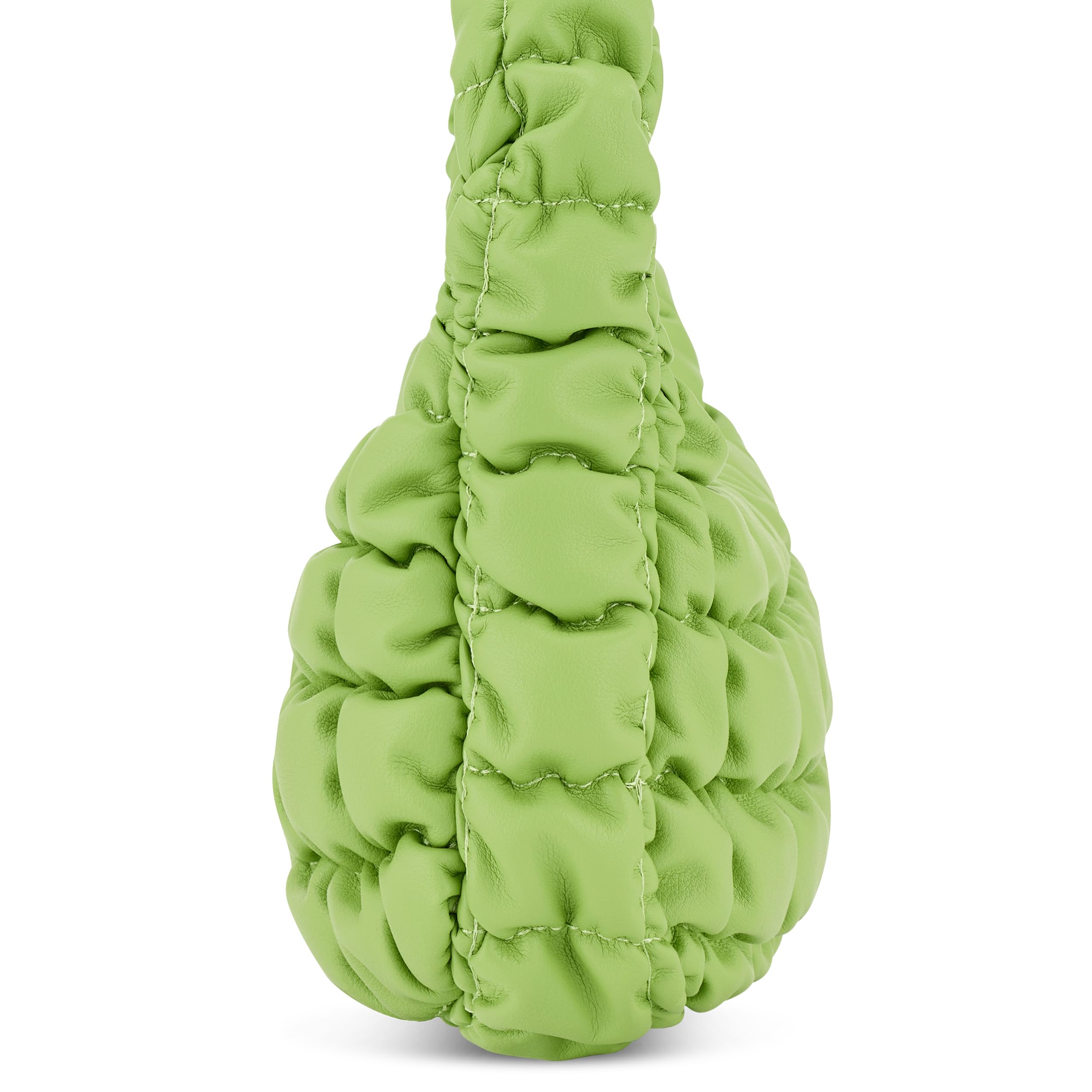 Expatrié Bolso de Hombro Mujer Verde - Pippa Small - Everyday Puffer Bag - Y2K Bolso Acolchado para Universidad, Trabajo, Ocio - Puffy Hobo Bag de Piel Sintética