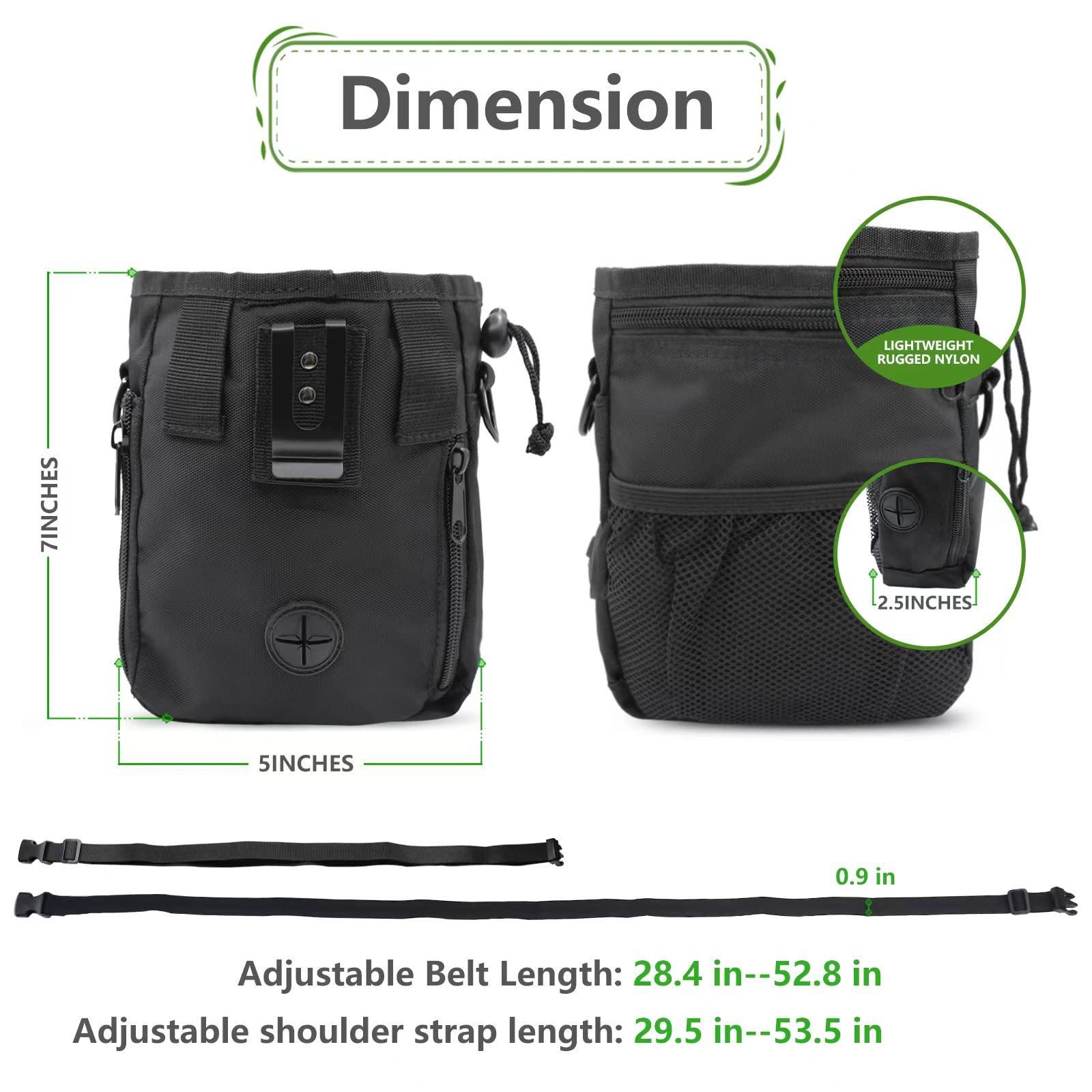 Bolsa de golosinas para perros, kit de entrenamiento para perros, bolsa de entrenamiento para perros, bolsa de golosinas para perros con clicker para perros, dispensador de bolsas para