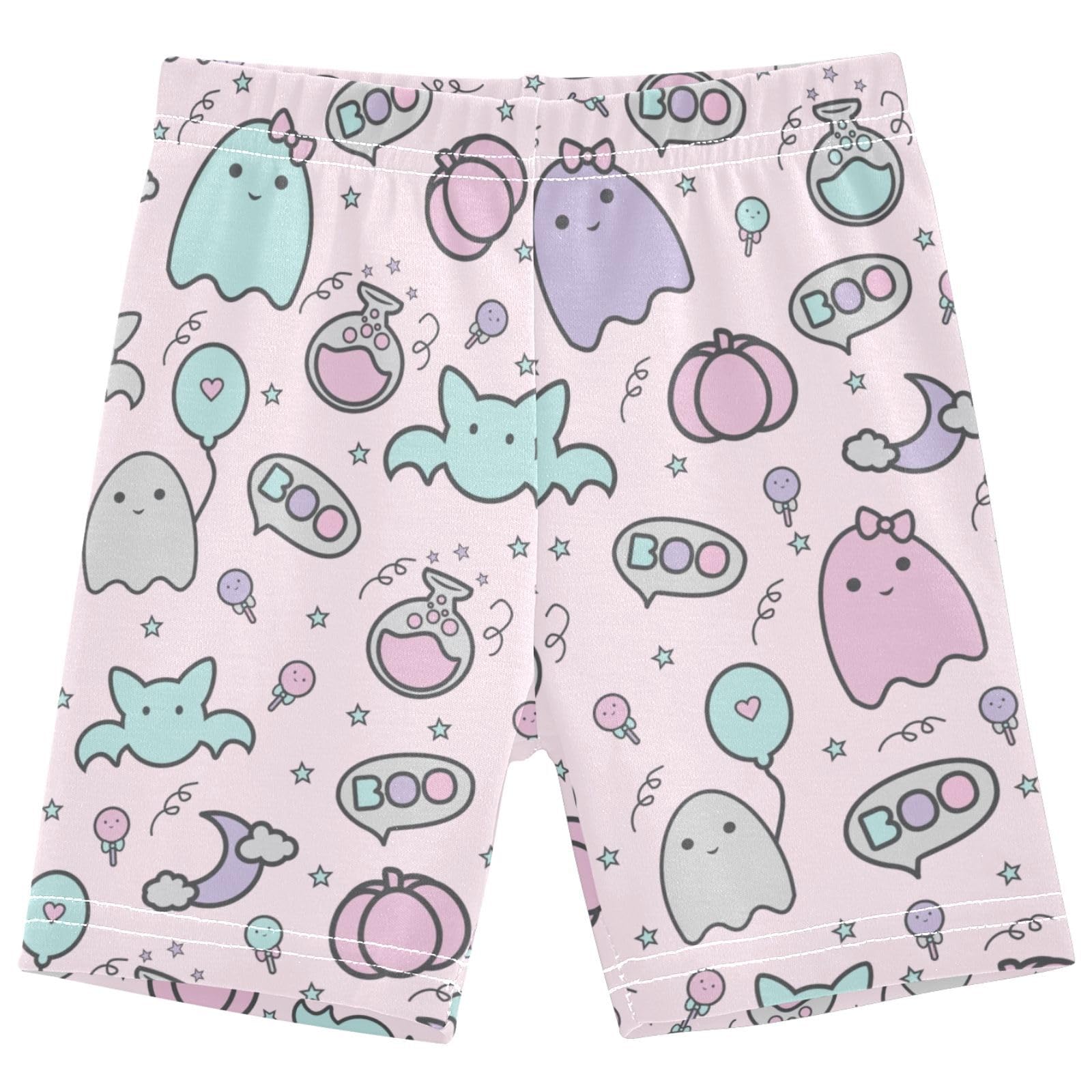 Dallonan Girls Dance Shorts, Toddler Biker Shorts Cartwheel Under Dress Cute Spooky Kids Biking Clothes 4-10Y Multi