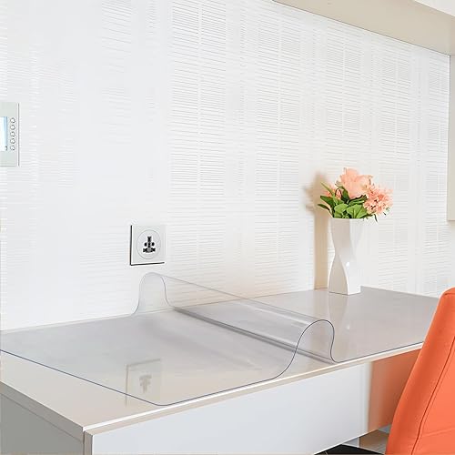 Miniatura 6 de Vicwe Protector de mesa transparente de 35.33 x 48 pulgadas, protector de mesa transparente de 0.059 pulgadas de grosor, funda rectangular de