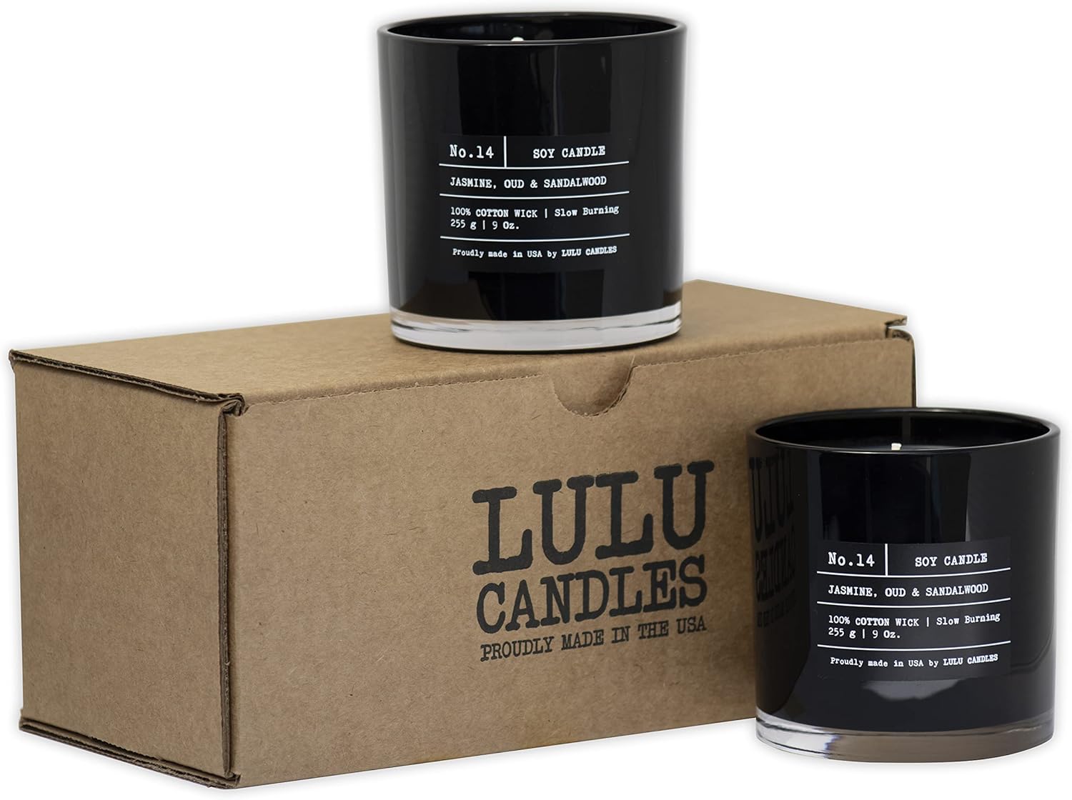 Buy Lulu Candles Jasmine, Oud & Sandalwood Highly Scented Candles for