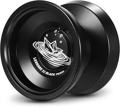TOMSHOO Responsive Yoyo Aluminum Alloy Yoyo Balls Competitive Yo Yo Gift with Bearing Strings and Gloves Black1