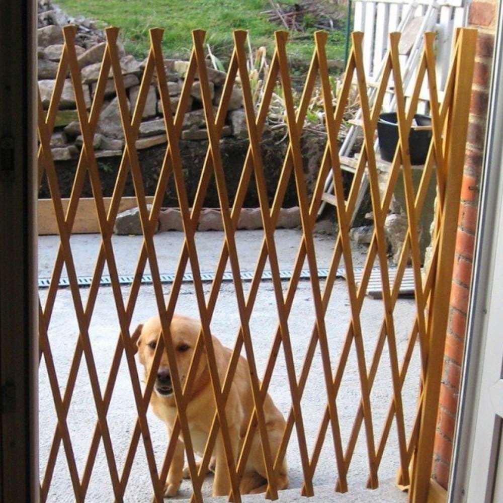 TERRE JARDIN - Barrière de Sécurité Extensible, de 27 à 190 x 120 cm - Barriere de Securite Enfant, Chien sans Perçage en Bois - Barrière Protection Extensible, Rétractable, Enfants, Animaux