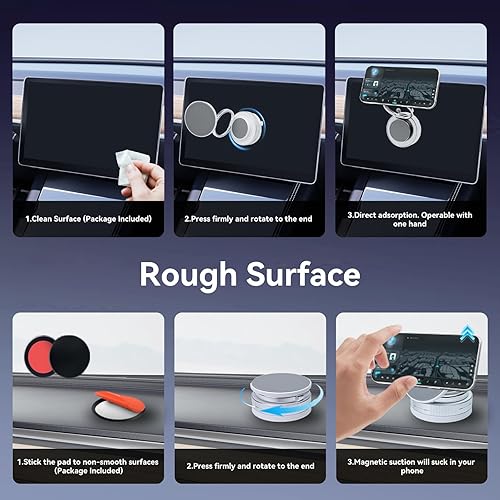 Miniatura 3 de Soporte magnético de 360 de nanogel para teléfono de automóvil, con succión ultra fuerte, fuerza magnética para MagSafe, iPhone Air 17 16 15 14 13