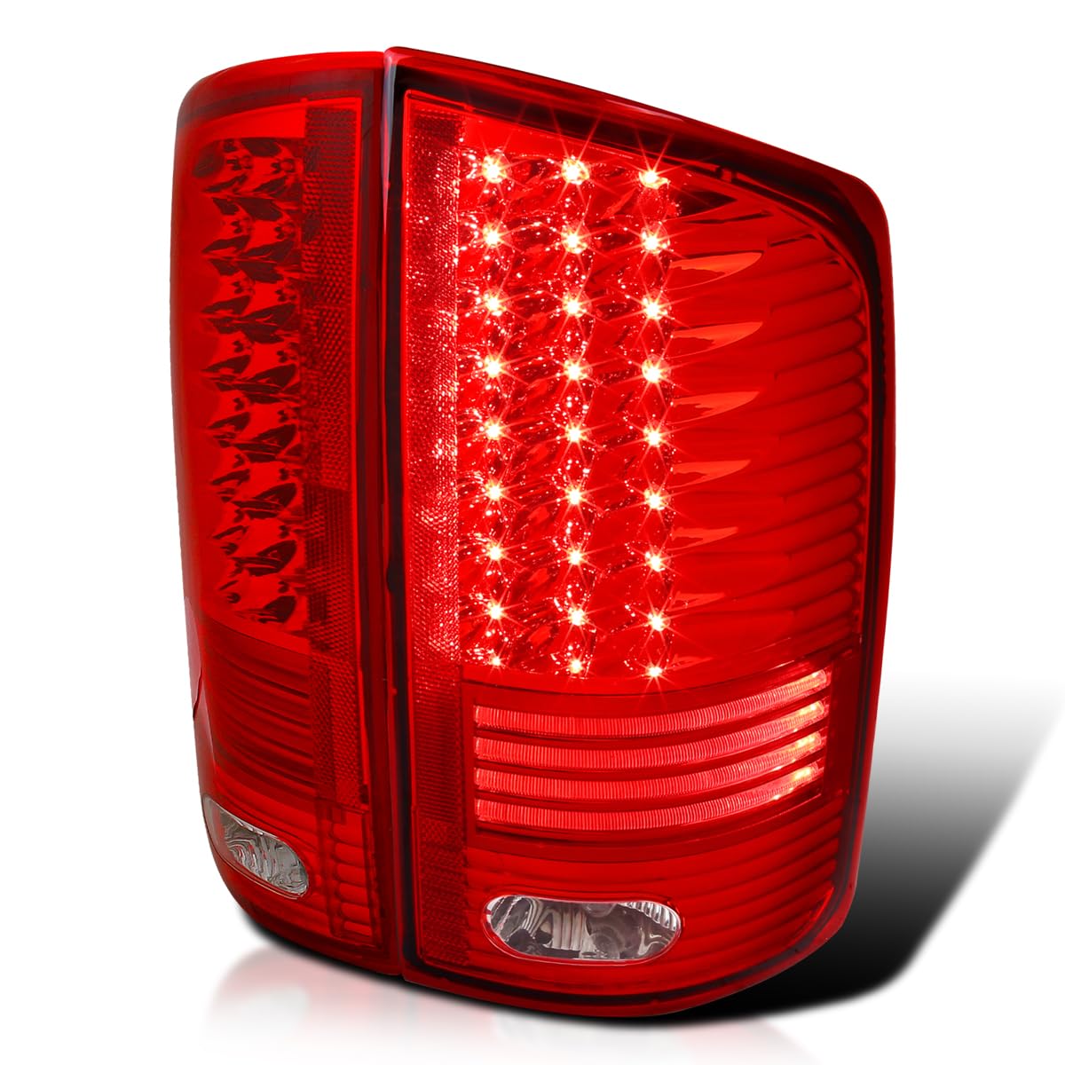 SPEC-D TUNING LED Red Tail Lights Compatible with 2002-2006 Dodge Ram 1500/2500/3500, Left + Right Pair Assembly