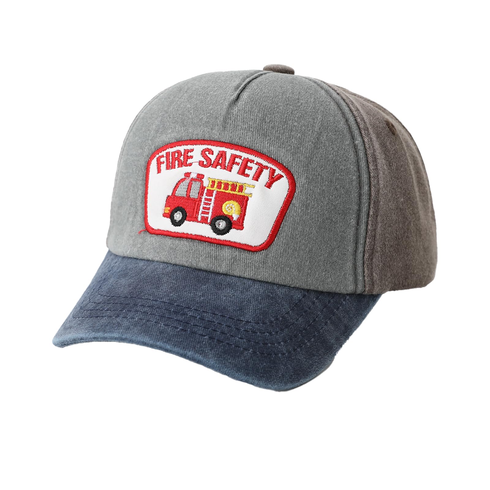 QKURT Baseballkappe für Jungen, Sommer-UV-Schutz, Sonnenhut, Trucker-Mütze, Dinosaurier-Baseballkappe, Auto-Baumwollhüte, verstellbare Outdoor-Sporthüte für Kinder im Alter von 2–6 Jahren