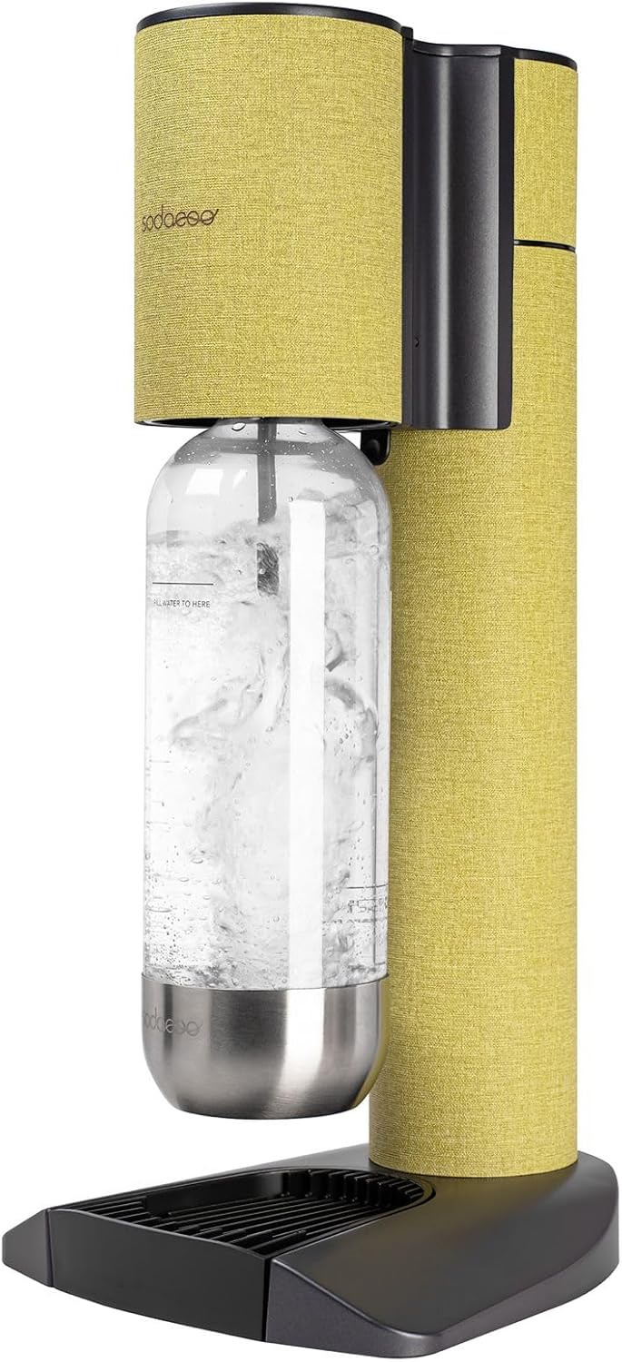Sodacoo- Sparkling water maker wrapped with Yellow Vegan Leather - Compatible with Any Screw-in 60L CO2 Carbonator(NOT Included)