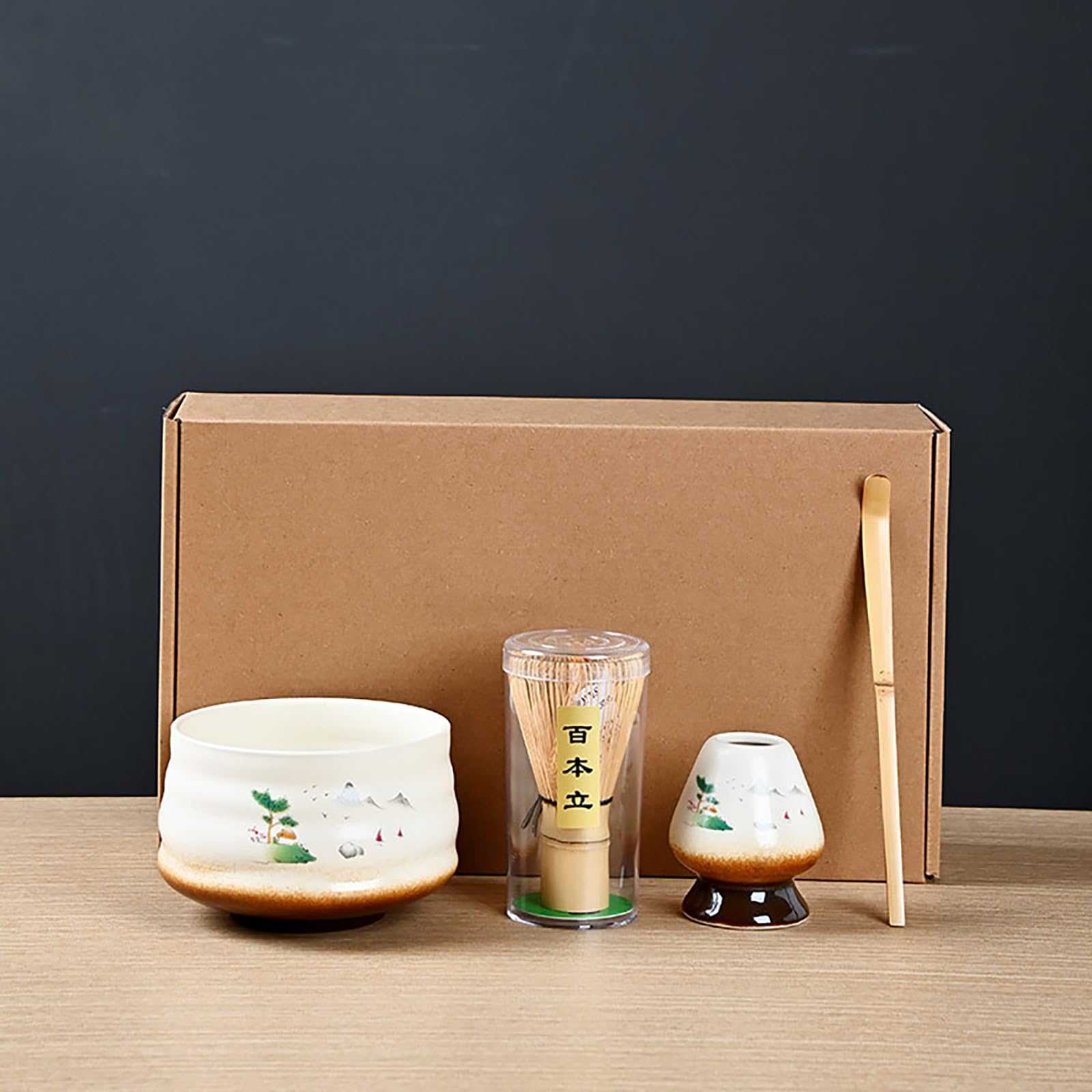 POWLAB Matcha Tea Set Bamboo Tea Spoon Indoor Drinking tea Brewing