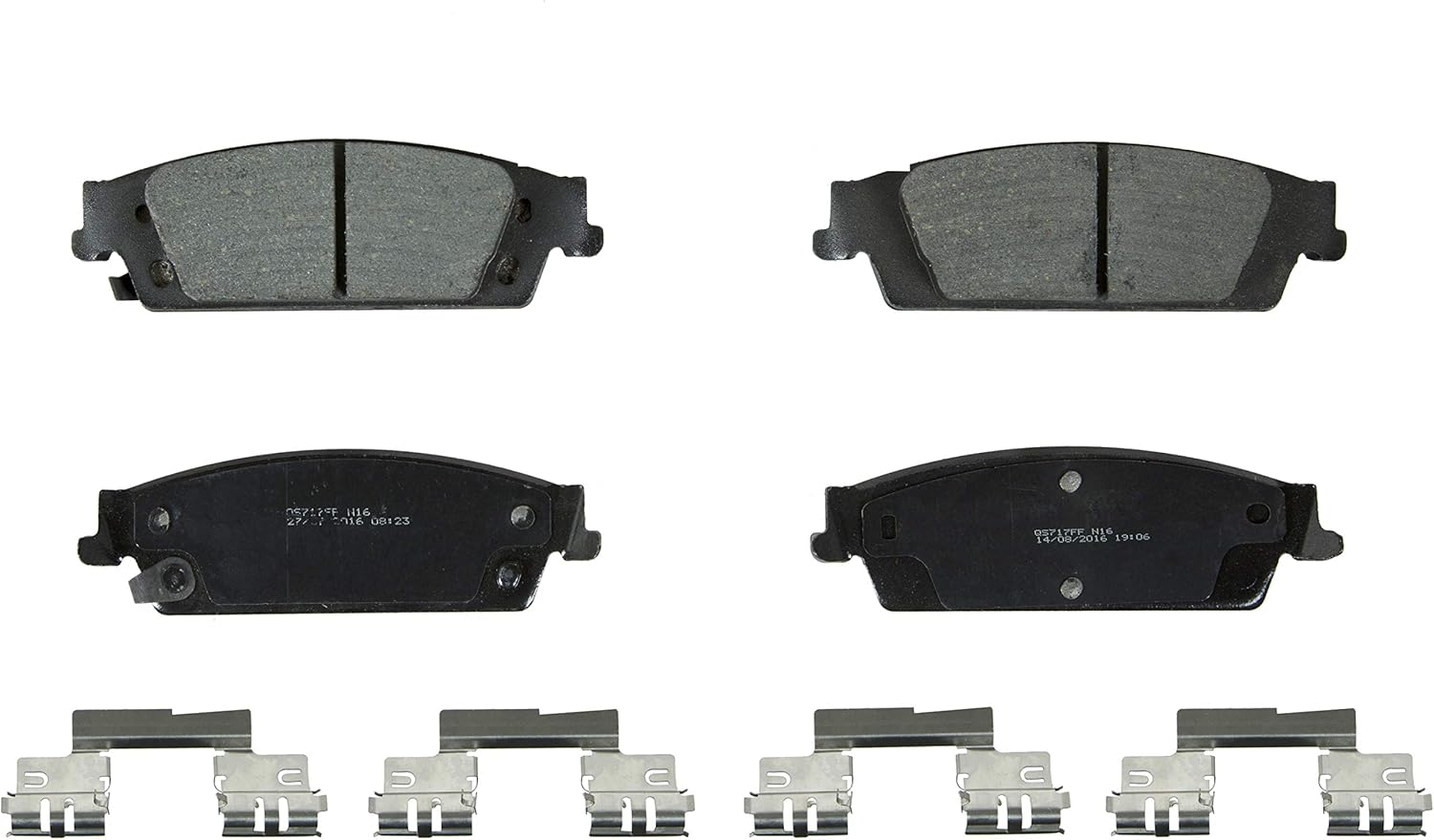Wagner QS ZD1707 Disc Brake Pad Set, Slotted for Enhanced Performance, Fits 2014–2018 Chevrolet Silverado 1500