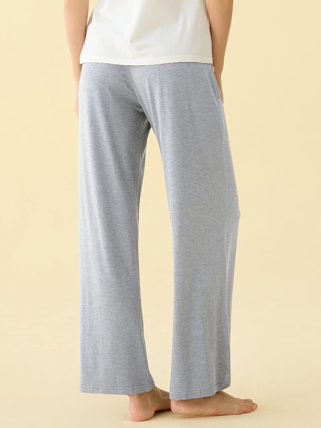 Latuza Women's Soft Viscose Wide Leg Lounge Pants Palazzo Sleep Bottoms - Image 3