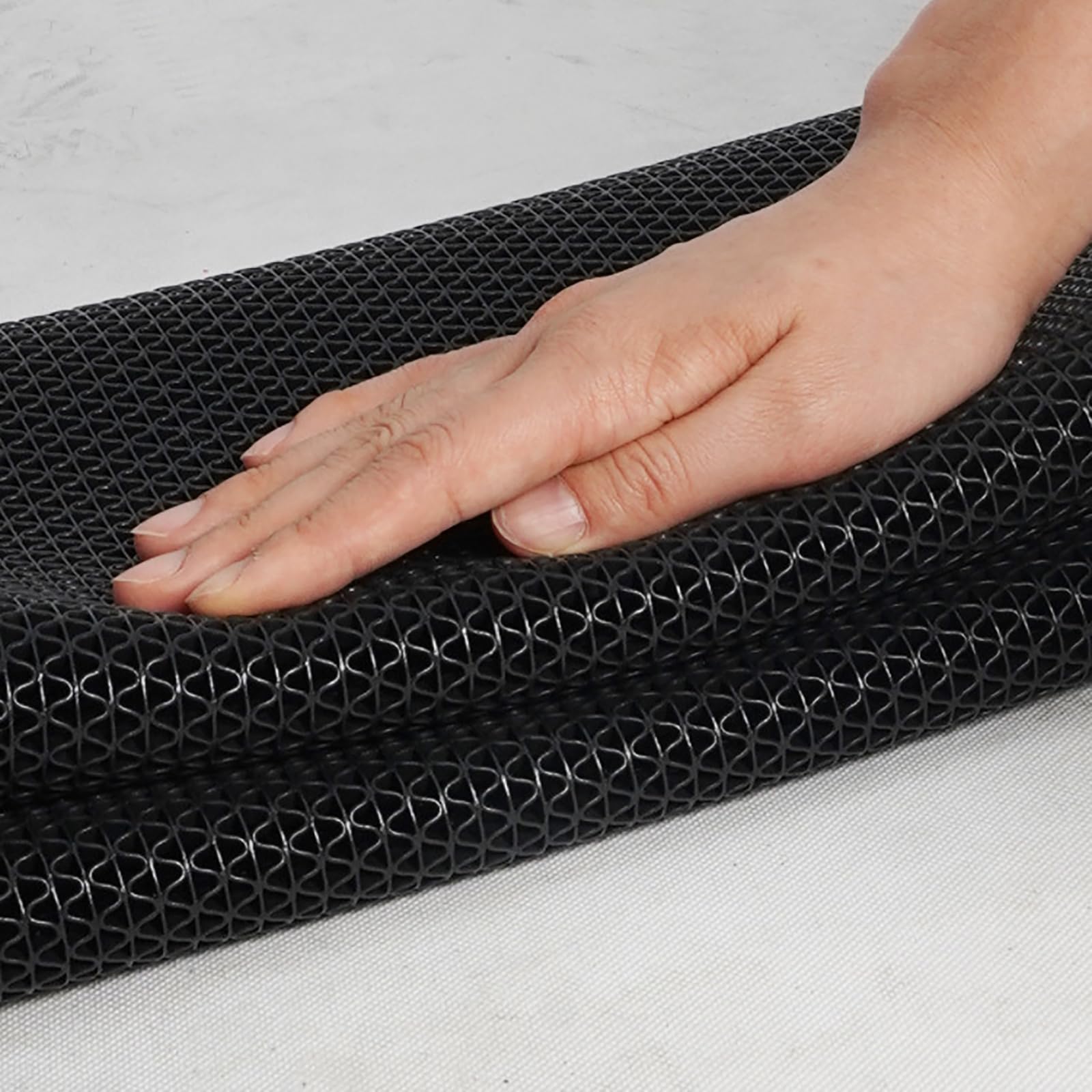 Drainage Non Slip Mats 3'x16.4' Heavy Duty Commercial Floor Mat Mesh Hollow Door Mat Roll for Swimming Pool Bathroom Kitchen Garage Indoor Outdoor Wet Area (Black, 0.9×5M/3×16.4FT) — Amazon image 6