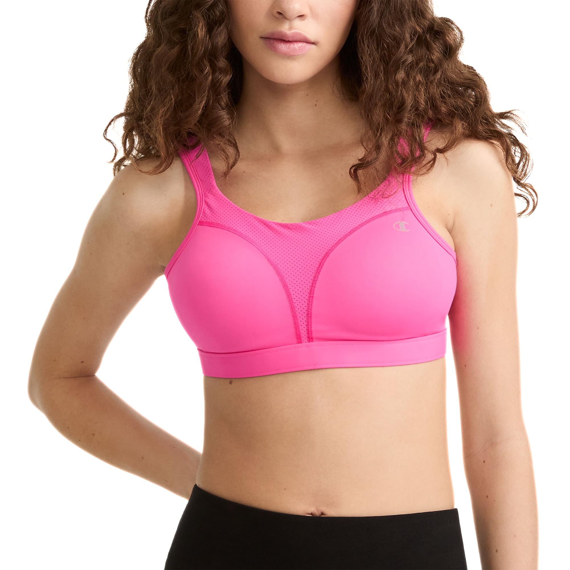 Champion Women's, Spot Comfort, Maximum Support, High-Impact Sports Bra, Opaque, Pinksicle, 34C