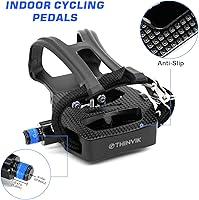 Vista 2 de Thinvik para pedales SPD para tacos SPD para bicicleta de montaña giratoria, compatible con el sistema Shimano SPD para bicicleta de 9/16 pulgadas