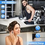 OYIB Wireless Earbuds, 2025 Mini Bluetooth 5.3 Headphones HD Stereo Audio, ENC Noise Cancelling Mic Wireless Earphones 25H Playtime, IPX7 Waterproof, Touch Control in Ear Wireless Headphone White