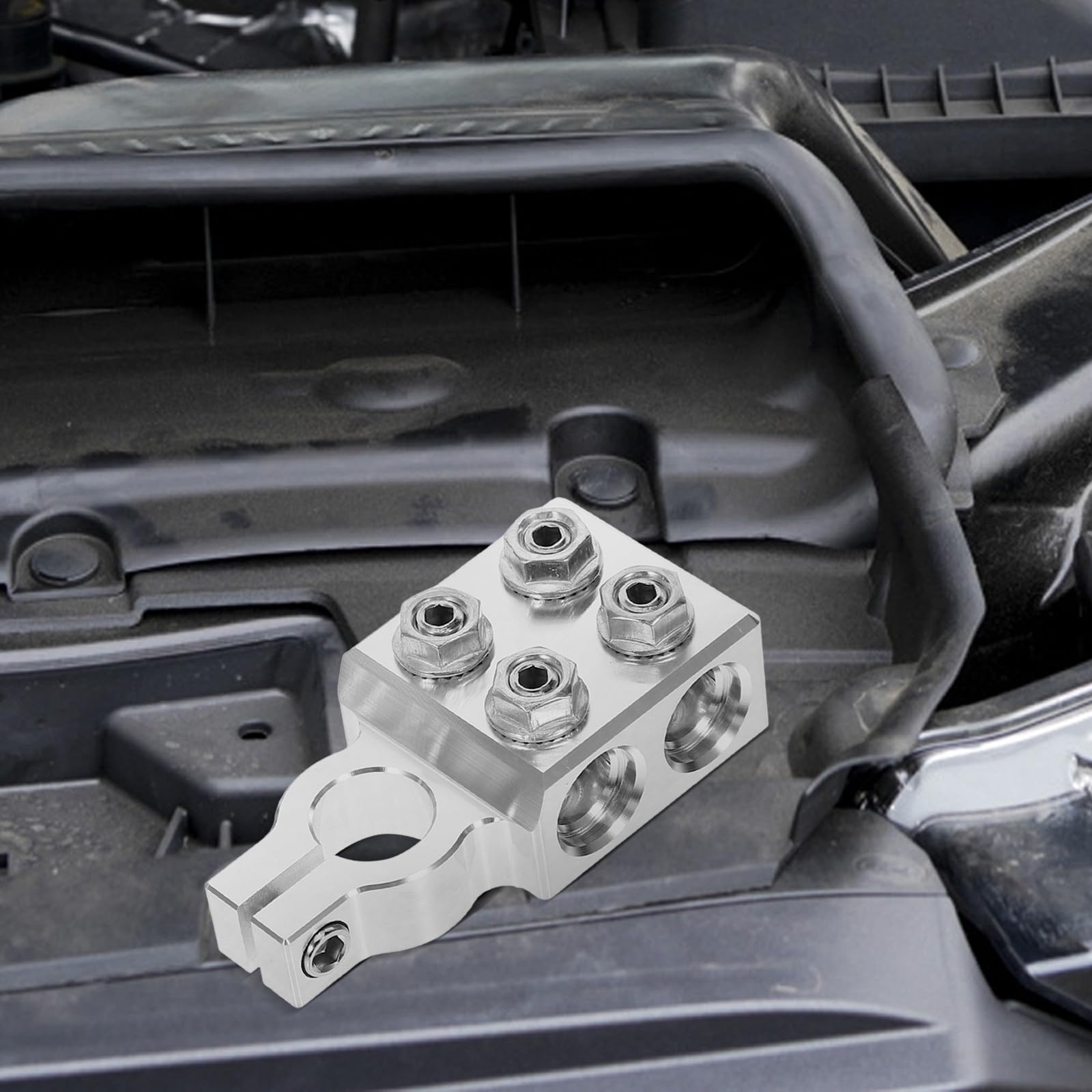 Interrupteur Isolateur de Batterie en Alliage D'aluminium Argenté pour Protection Batterie Voiture Coupe-circuit Facile à Installer, Sortie D'énergie Stable Voiture