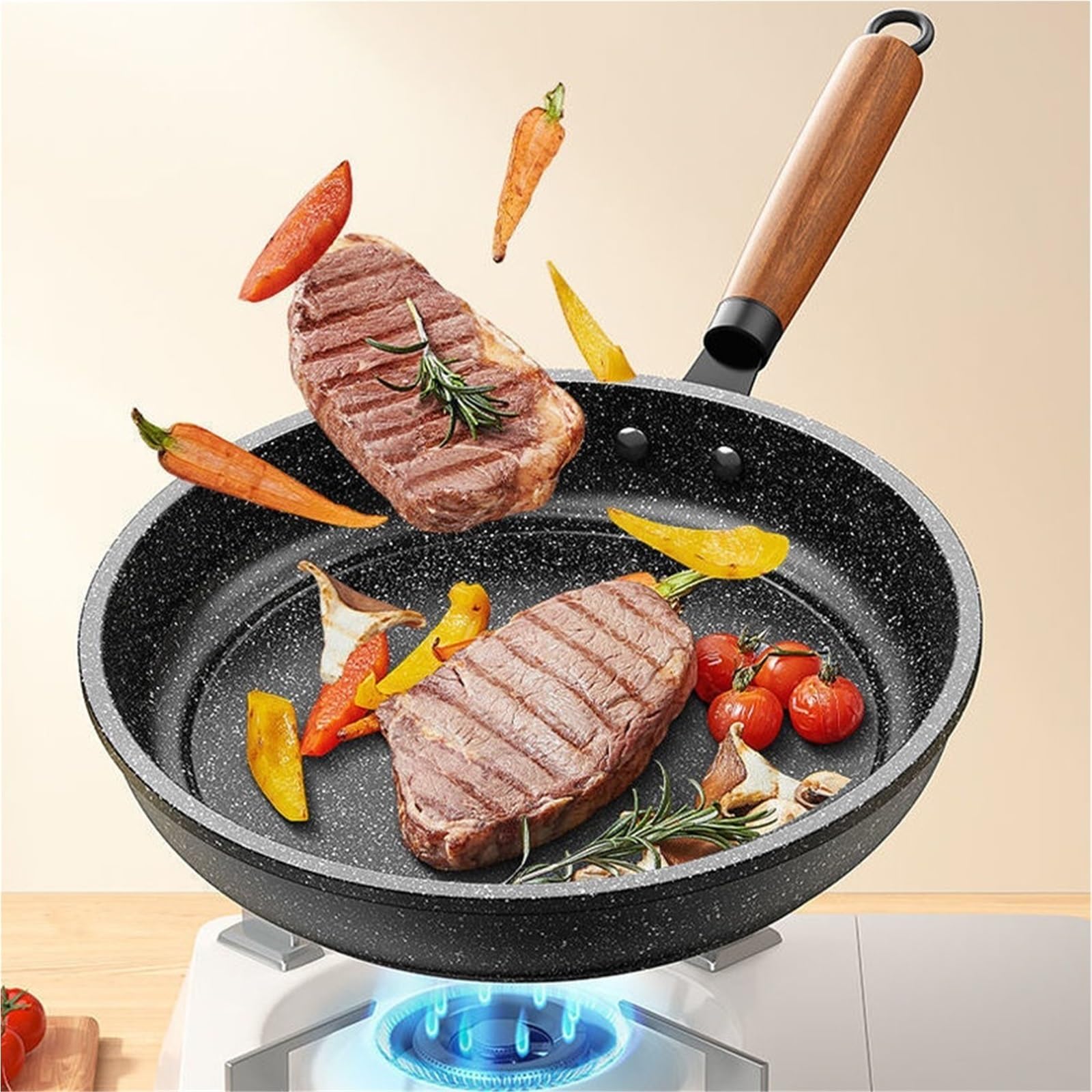 28X8.50cm Antihaft-Bratpfanne Bratpfanne Steak Pfannkuchenpfanne Haushalt Induktionsherd Gasherd Universalpfanne