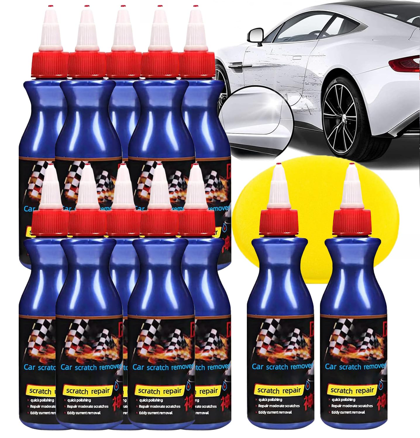 Carscratchwax wosk naprawczy do usuwania zarysowań lakieru samochodowego, naprawa zadrapań do pojazdów, artefakt do zadrapań lakieru samochodowego, zestaw naprawczy do odpryśniętego lakieru