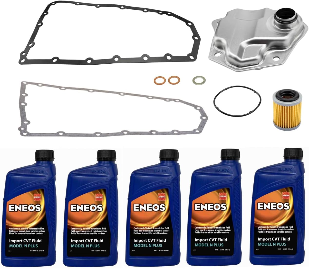 CVT Transmission Service Kit: Filters + 5L Fluid + Gaskets compatible with NISSAN JEEP DODGE (select models)