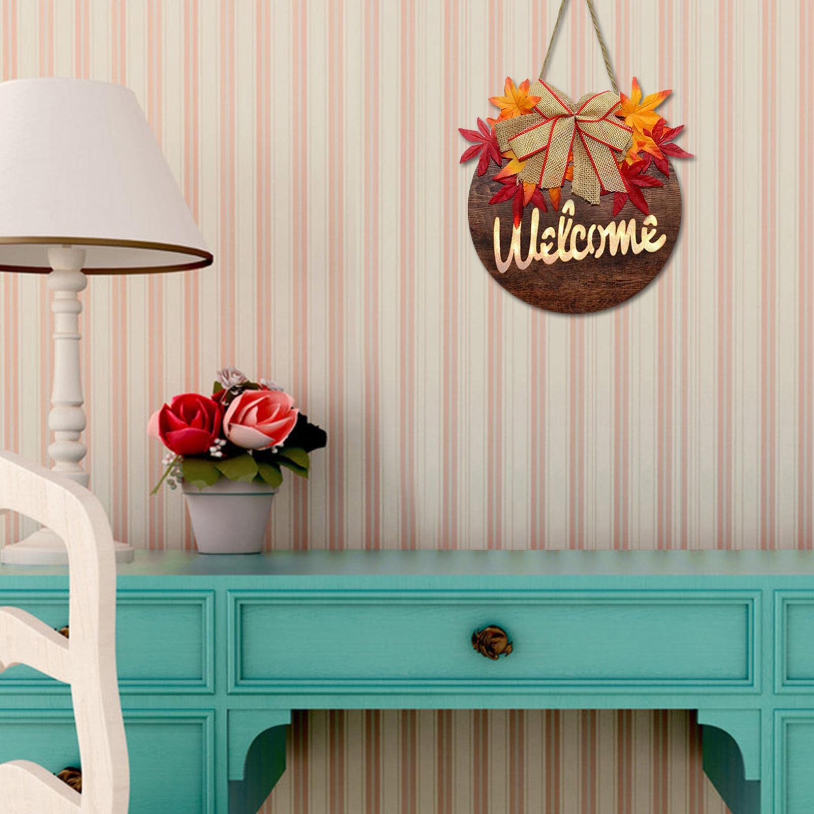 Willkommensschild Mit Kuh-Design - Saisonale Türdekoration