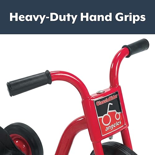 Miniatura 6 de Angeles ClassicRider Triciclo para niños pequeños de 12 pulgadas, triciclo con ruedas de goma, rojo/negro Rojo 3,Rojo 1,Rojo