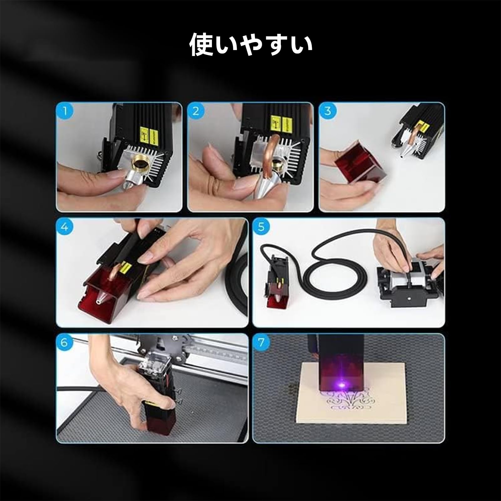 Amazon.co.jp: Creality レーザー彫刻機用エアアシストキット