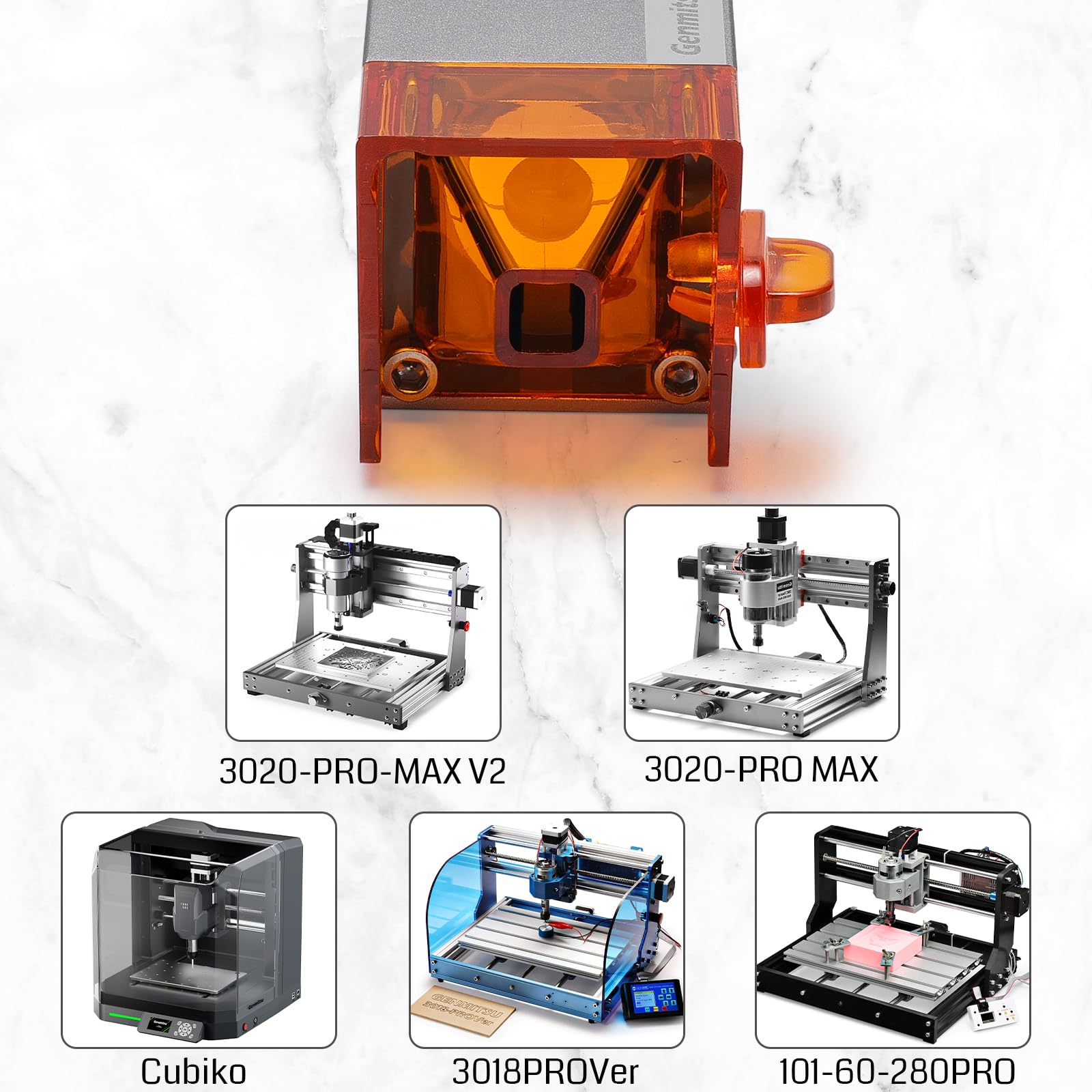 Genmitsu Modulo laser compresso, 5500 mW, per morsetto Z da 45 mm per Genmitsu Cubiko, 3018-PRO e 3018-PROVER, 3018-PROVer V2, 3020-PRO MAX V2 CNC
