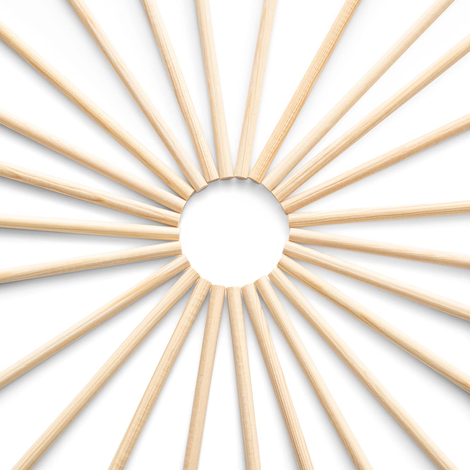 Mendi 50 Bâtonnets en bois Rond 50 cm x 10 mm