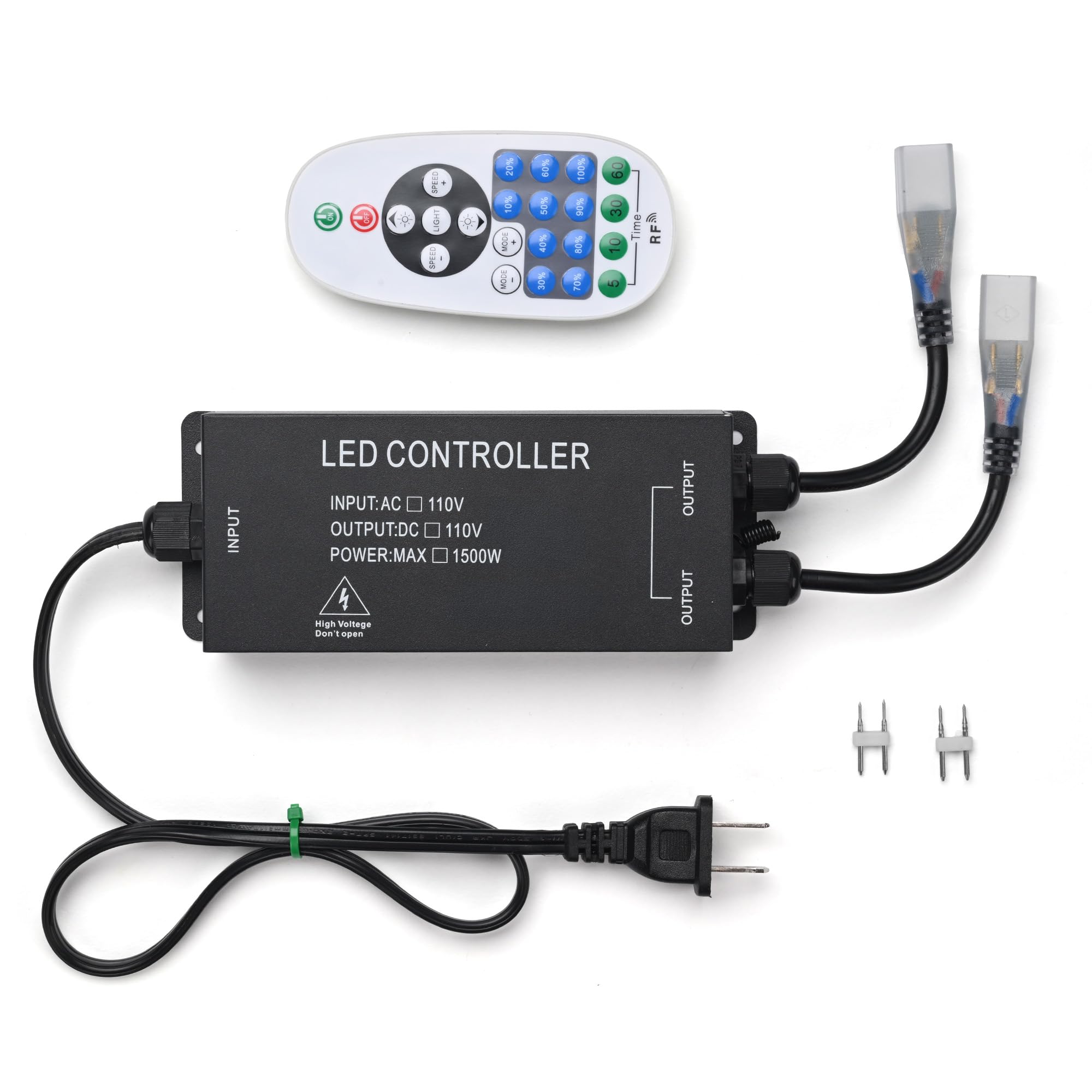 Yescom 1-to-2 Receiver Remote Control for 2-Pin BiLume Neon Rope Light