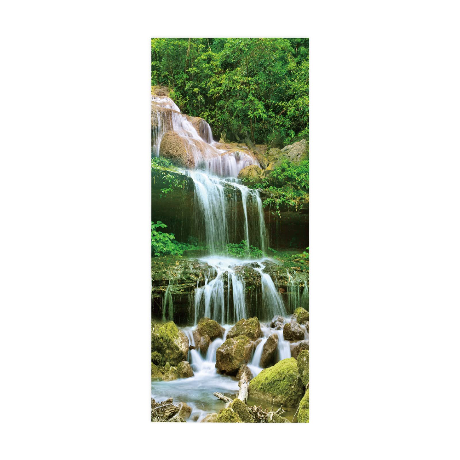 3D Door Stickers Forest River W85 x H205 cm Decor Mural Art Sticker Wallpaper Wall Removable Self Adhesive Window Decal for Home Office