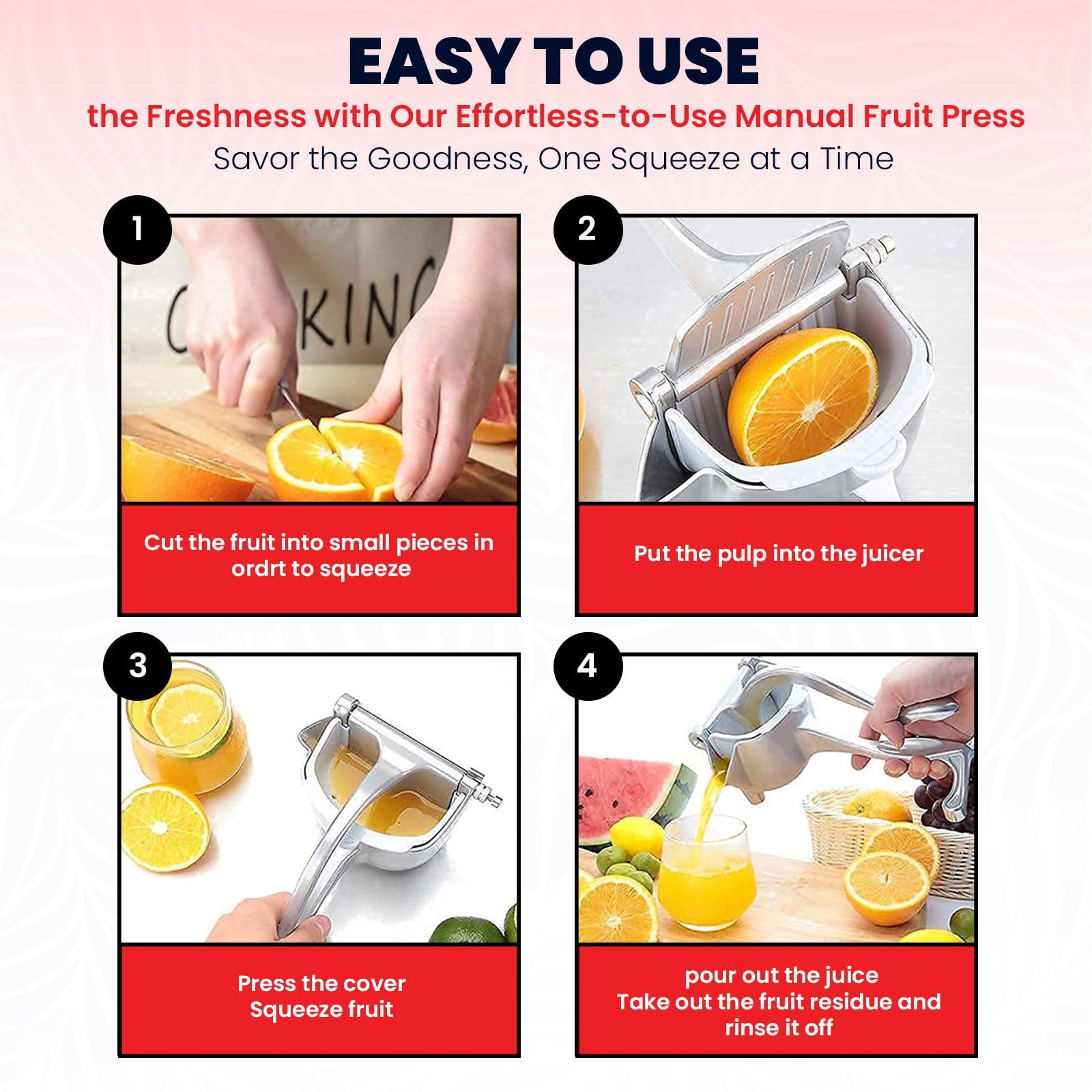Buy Crypto Kitchenware- Hand Juicer for Fruits: Heavy Duty Aluminium Juicer  Machine: Mosambi-Pomegranates-Oranges Juicer Machine Hand-Squeeze with  Ease, Enjoy Fresh Juice! Online at Low Prices in India - Amazon.in