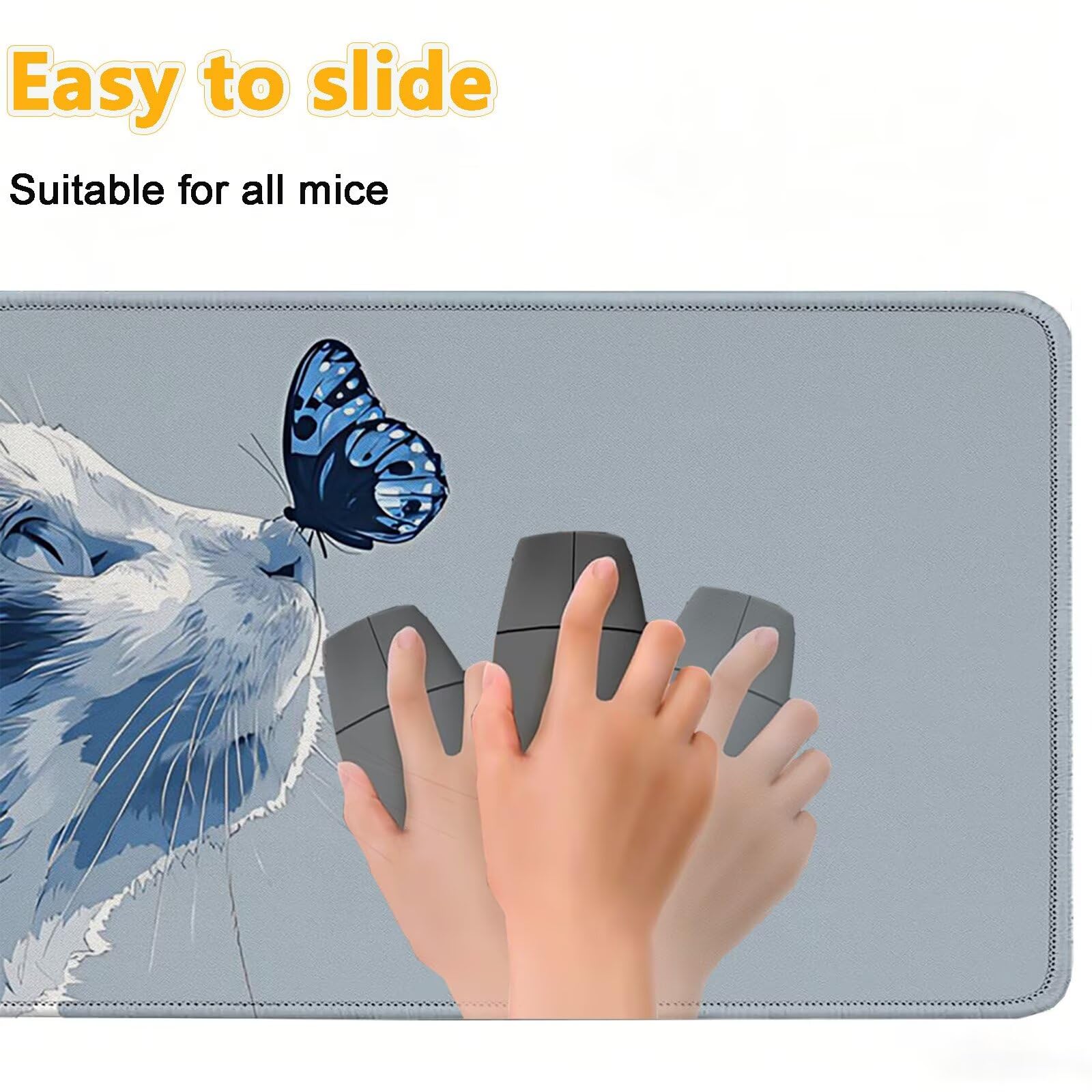Tappetino Mouse 900x450mm | Superficie Ultra-Liscia, grigio 0-z362