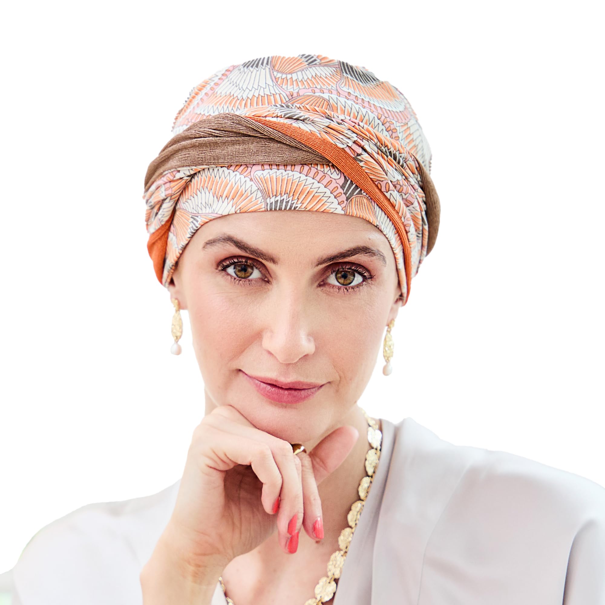 Christine Headwear Women's Orange Elements Turban By