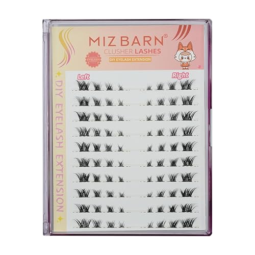 Miniatura 2 de Miz Barn 10 pares de extensiones de pestañas individuales en racimo de pestañas individuales de capacidad ultra grande, banda fina y delgada. Kit de
