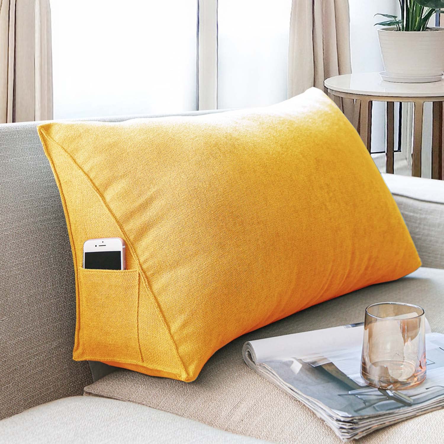 Almohada suave de apoyo lumbar para cama y sofá, funda transpirable extraíble y lavable, ideal para lectura, posicionamiento del respaldo, comodidad para relajación y apoyo postural