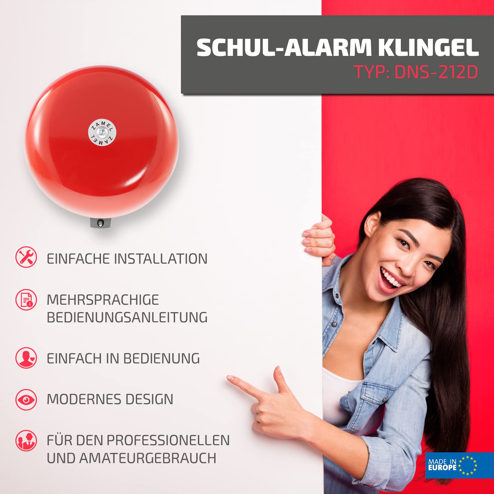 Sundi DNS de 212d Grande Escolar Alarma Bell
