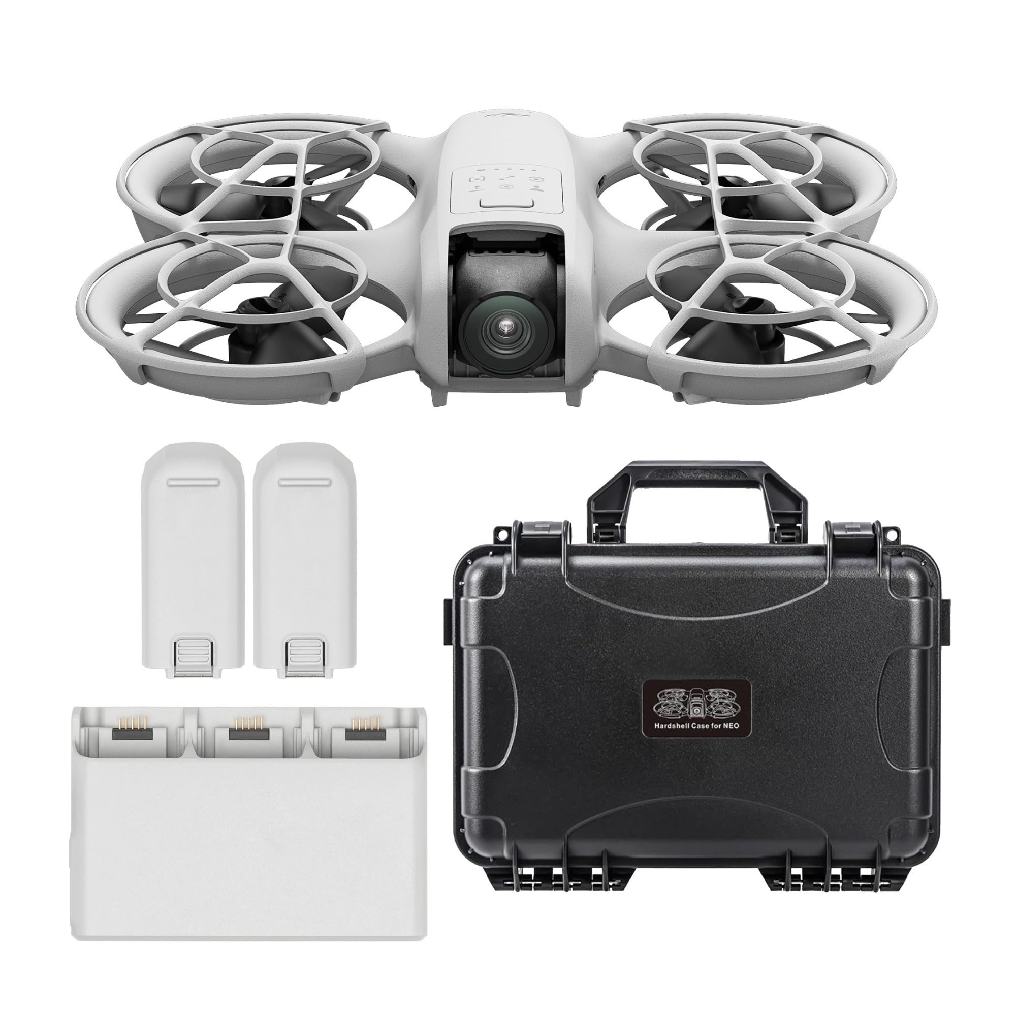 DJINeo Palm-Sized Lightweight Drone Combo (No RC) with Six Intelligent Shooting Modes with Customized Hard Case for DJI Neo Combo bundle