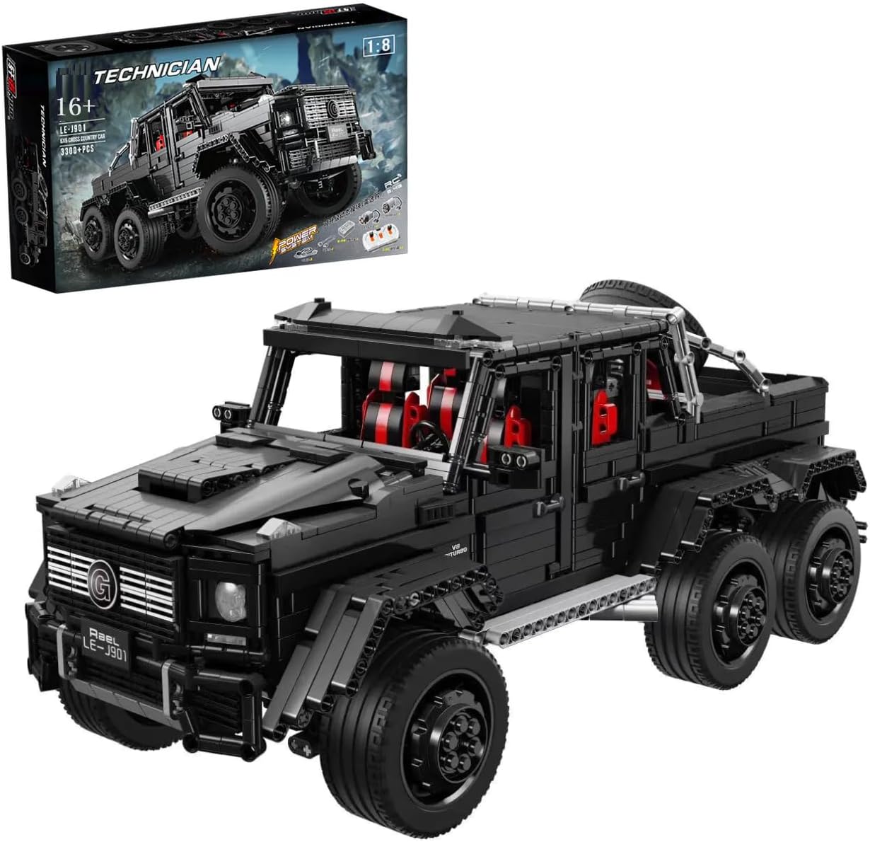 LIKLIKLINK SUV Geländewagen Bausatz | 676 Teile Mit Camping-Zubehör | Inkl. Displaybox