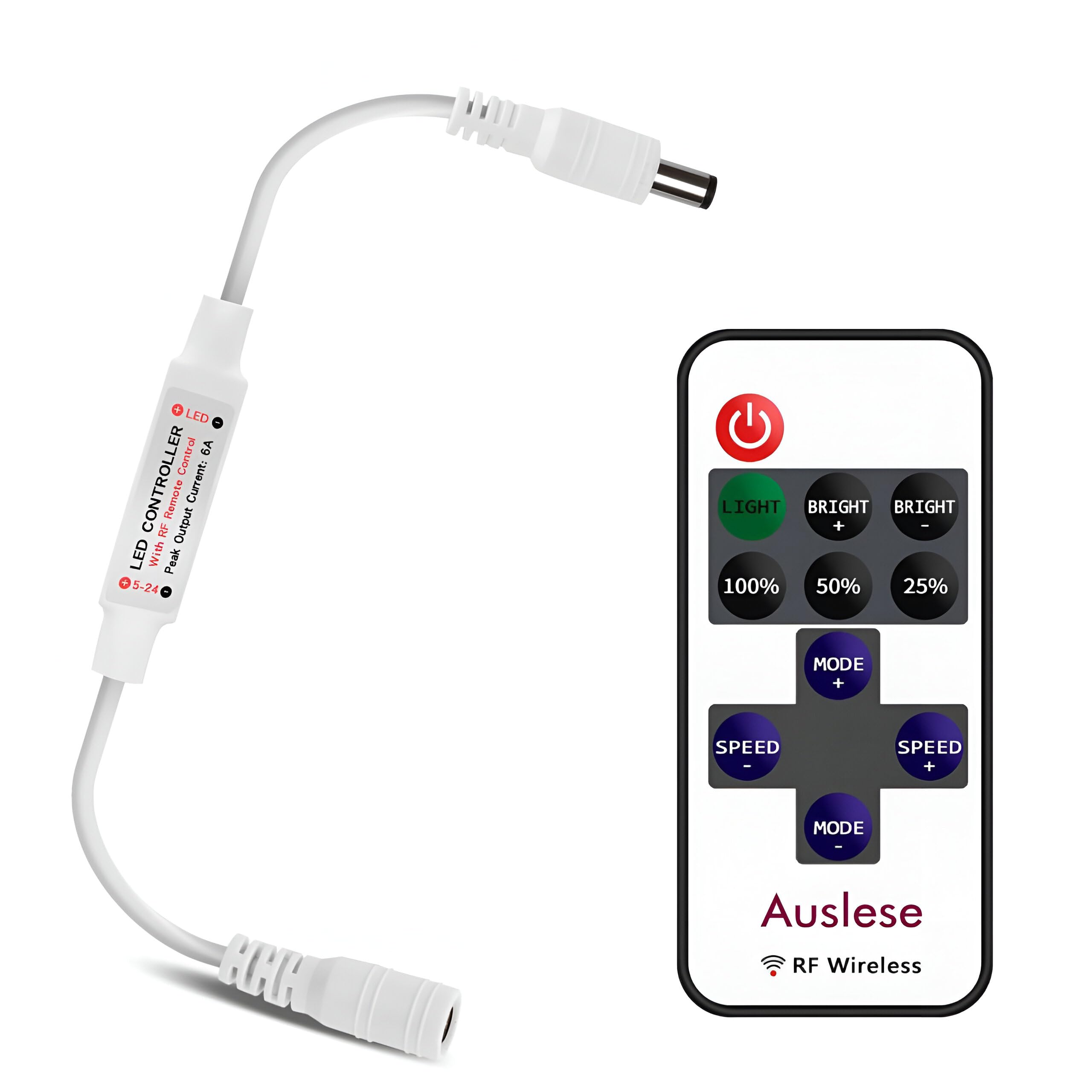 Auslese Mini RF Remote Controller for Single Color LED Strip Lights 5050 3528 2835 12V DC 12A Dimmer 11 Key Wireless LED Strip Controller Home Kitchen Bedroom Living Room-picture-14