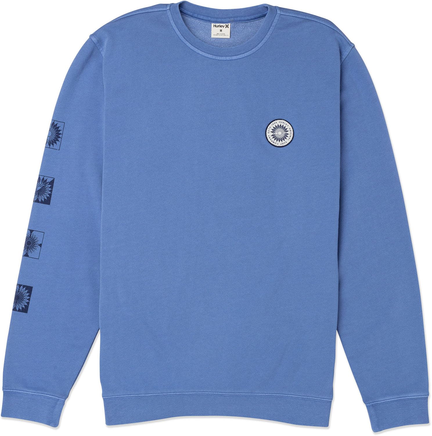 Hurley Men's Lightweight Terry Fleece Crew Sweatshirt, Shoreline, XXL